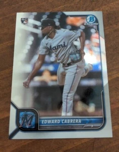 Edward Cabrera 2022 Bowman Chrome #44 RC Rookie Card Miami Marlins - Picture 1 of 2