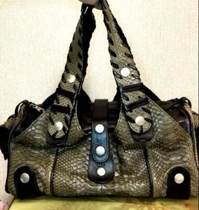 CHLOE Silverado Leather Mini Boston HandBag Vintage Metallic Silver w/Dust bag - Picture 1 of 3