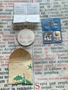 RARE LOT RELICS S. Rita : Agnus Dei - with written document - Cascia - 1960's ! - Picture 1 of 9