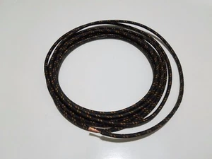 5 feet 14ga Vintage Braided Cloth Covered Primary Wire 14 ga gauge Black Orange - Picture 1 of 3