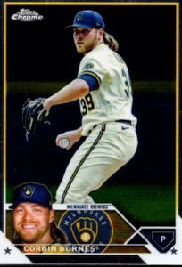 2023 Topps Chrome Corbin Burnes Milwaukee Brewers #214 - Picture 1 of 2