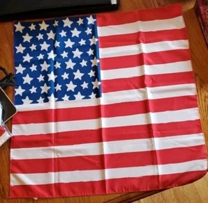 American Flag Bandana Doo Rag 21" x 21" New Biker Cap Hat Head Wrap - Picture 1 of 2