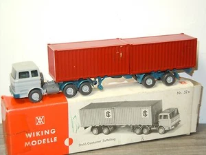Mercedes LPS 2232 Container Transport - Wiking 52s Germany in Box *30892 - Imagen 1 de 6