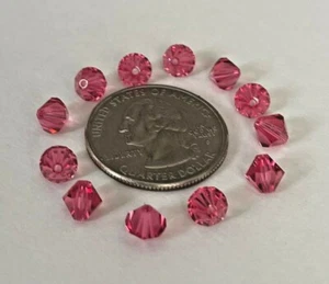 (12) Cuentas bicónicas de cristal de Swarovski de 6 mm 5328 - rosa indio - Imagen 1 de 2