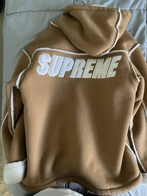 Chaqueta Supreme imitación piel de oveja tostada talla Med Foto 1 de 3