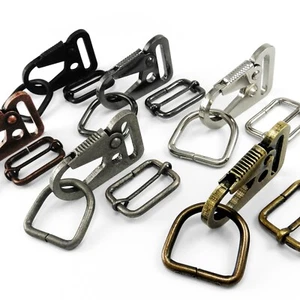 Heavy Duty sling clips + Strap Adjuster + D Ring for 25 mm webbing - BDV BE3 AKH - Picture 1 of 8