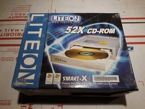 New Lite-On 52x CD Rom Drive. Mfg. May 2003. NOS. With Original Box, Manual &... - Picture 1 of 4
