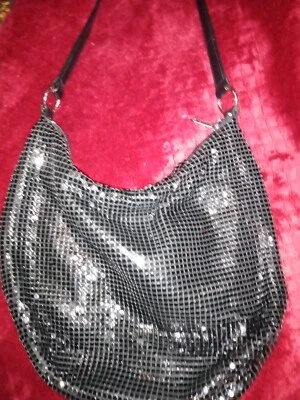 Vintage Cato Y2K Chainmail Metal Purse Shiny Black - Image 1 of 4