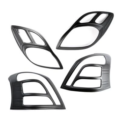 FITS TOYOTA YARIS XP90 2009-2013 COVER HEAD REAR LAMP LIGHT MATTE BLACK TRIM - Image 1 of 4