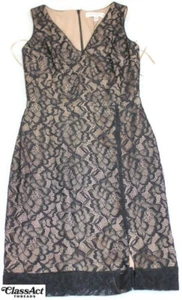 Kleid The Population Damen Etui Schwarz Blumen Spitze Stretch XS Neu mit Etikett - Bild 1 von 10