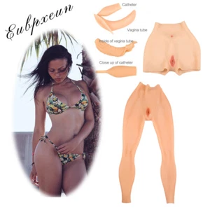 Silicone Fake Vagina Panties Hip Shaping Crossdresser Pants Transgenders - Imagen 1 de 20