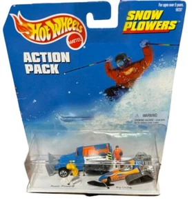 Hot Wheels Schneepflugzeuge 1998 Action Pack 2 Fahrzeuge + 2 Figuren Neu auf Karte - Bild 1 von 5