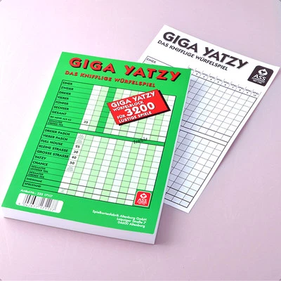 2 Giga Yatzy Würfelblöcke 160 Blatt DIN A5, Knobelblock, Schreibblock von Frobis - Bild 1 von 4