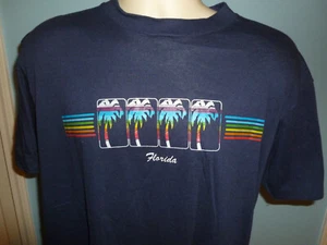 T-shirt vintage abbigliamento sportivo Florida palma media/grande M/L - Foto 1 di 6