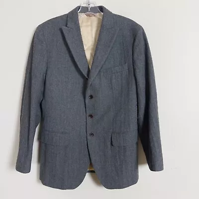 Banana Republic наследия Sport пальто мужской 38с серый твид однобортный шерсти - Изображение 1 из 4