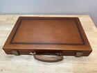 Vintage Wooden Backgammon Set with Dice, Cup, and Game Pieces