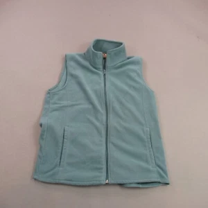 Woolrich Vest Womens Medium Green Fleece Sleeveless Zip Pockets Outdoors - Picture 1 of 7