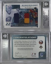 2002 ITG Be A Player Ultimate Memorabilia 3rd Edition Numerology /40 Mike Bossy