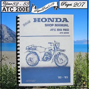 Manual de tienda Honda 1982-83 ATC200E Big Red 207 páginas - Imagen 1 de 7