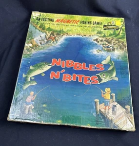 Vintage Schaper Nibbles N Bites Magnetic Fishing Game with Box 1964 #380 - Picture 1 of 11