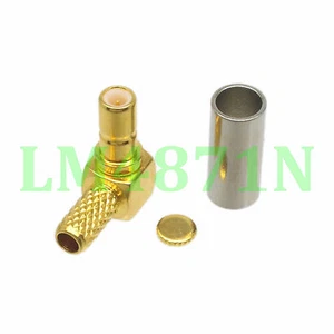 5pcs Connector SSMB male plug 90° right angle crimp RG174 RG316 LMR100 cable - Picture 1 of 4