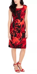 Connected Sleeveless Printed Sheath Dress Size 16 (4996) - Picture 1 of 7