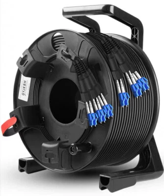 Brand-new 200M LC-LC Outdoor Armored 2 Strands with Fiber Tactical Cable Reel - Image 1 of 4