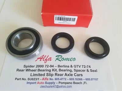 Kit de cojinete de rueda trasera con deslizamiento limitado Alfa Romeo 72-94 Spider, GTV, Berlina Foto 1 de 4