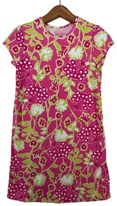 Lilly Pulitzer Girls TShirt Dress Sz XL Kelsea Hottie Pink Jersey Knit Floral - Picture 1 of 10