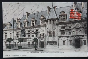 Carte postale ancienne CPA GRENOBLE - Palais de Justice et Statue Bayard - Picture 1 of 1
