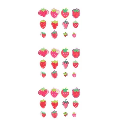  3 Pack Strawberry Birthday Decorations Applique Patches Embroidered - Image 1 of 4
