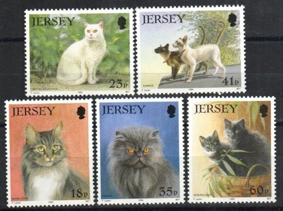 Great Britain-Jersey Stamp 661-665  - Cats - Image 1 of 1