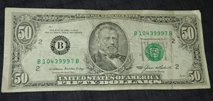 1985 Series $ 50 Dollar Bill, Federal Reserve Note Just Found Today - Picture 1 of 2