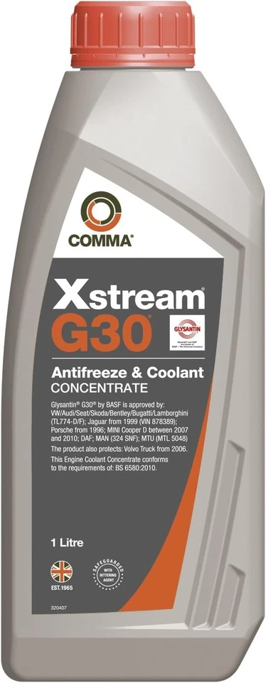 Comma XSR1L Xstream G30 Antifreeze and Coolant Concentrate, 1 Liter, Violet - Image 1 of 1