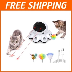 Bewegungsaktiviertes Katzenlaserspielzeug mit Feder Whack-a-Mole - Bild 1 von 9