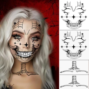 Halloween Tattoo Gesicht Halloween Make up Damen Erwachsene Kinder Halloween Ges - Bild 1 von 12