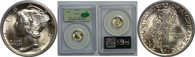1923 Mercury Dime   PCGS MS-66 FB  CAC - Image 1 of 3