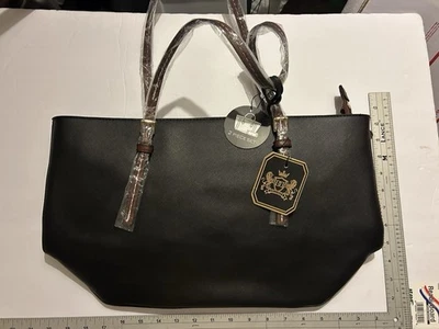 Large Black Deluxity Two Piece Hand Bag Purse Set NWT - Image 1 of 4