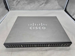 Cisco SG300-52MP 48-Port Network Switch, 4x Combo Ports, 2x SFP - Picture 1 of 4
