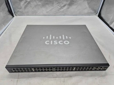 Cisco SG300-52MP 48-Port Network Switch, 4x Combo Ports, 2x SFP - Image 1 of 4