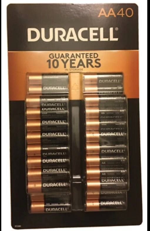 Duracell AA Batteries coppertop 40ct - 10x4pk — 第 1/1 张图片