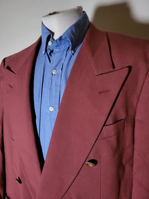 Abrigo Blazer Chaqueta Deportiva Vintage Cristian Dior 44S Doble Pecho Lana Rosa Foto 1 de 4