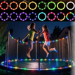 LED Multicolor Trampoline Lights, Remote Control Trampoline Rim LED Light Night - Picture 1 of 9