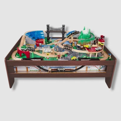 Imaginarium Metro Line Train Table Set Wooden Track Playset Toys Age 3+ - Image 1 of 2