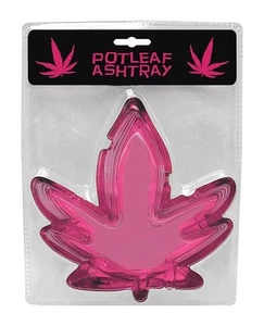 Pot Leaf Ashtray – Pink Cannabis Leaf Design Smoking Accessory Home Decor - Picture 1 of 2