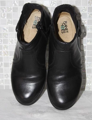 Planet Shoes Womens Size 6 Black Ankle Boots  'Ramsgate'  Zip Sides - image 1 of 4