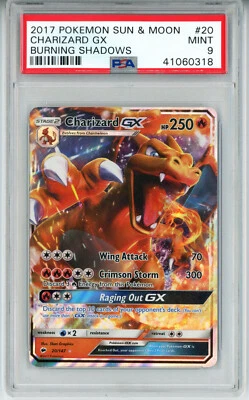 POKEMON BURNING SHADOWS CHARIZARD GX #20 HOLO FOIL PSA 9 MINT #41060318 - Image 1 of 2