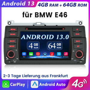 Android 13.0 Apple Carplay Autoradio GPS DVD CD Für BMW 3er E46 M3 Rover 75 64GB