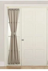 Sun Zero 50220 Barrow Front Door Sidelight Curtain Panel with Tie Back, 26" x 72 - Picture 1 of 6