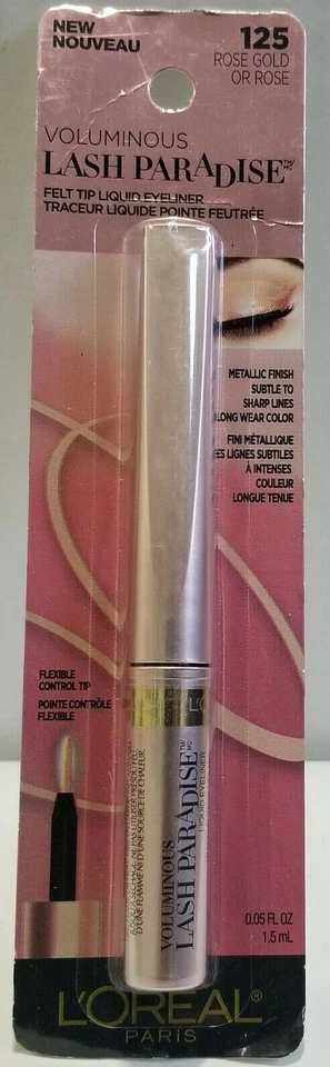 BUY 2 GET1 FREE L'Oreal Voluminous Lash Paradise Felt Tip Eyeliner 125 Rose Gold - Image 1 of 1